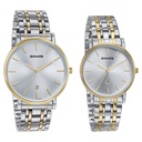 Sonata Wedding Edit Quartz Analog with Date Silver Dial Stainless Steel Strap Watch For Pair