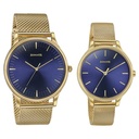 Sonata Modern Bandhan Quartz Analog Blue Dial Stainless Steel Strap Watch for Couple