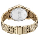 Sonata Quartz Analog with Day and Date Black Dial Golden Stainless Steel Strap Watch For Men