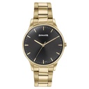 Sonata Quartz Analog Black Dial Golden Stainless Steel Strap Watch For Men