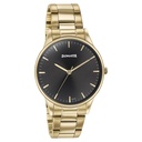 Sonata Quartz Analog Black Dial Golden Stainless Steel Strap Watch For Men