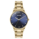 Sonata Quartz Analog Blue Dial Golden Stainless Steel Strap Watch For Men