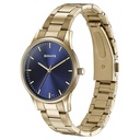 Sonata Quartz Analog Blue Dial Golden Stainless Steel Strap Watch For Men