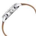 Sonata Quartz Multifunction Silver Dial Brown Leather Strap Watch For Men