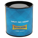 Sonata Quartz Analog Black Dial Metal Strap Watch for Men