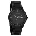Sonata Quartz Analog with Day and Date Black Dial Stainless Steel Strap Watch for Men