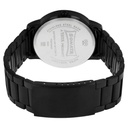 Sonata Quartz Analog with Day and Date Black Dial Stainless Steel Strap Watch for Men