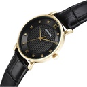 Sonata Wedding Quartz Analog Black Dial Leather Strap Watch For Men