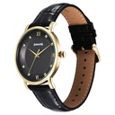 Sonata Wedding Quartz Analog Black Dial Leather Strap Watch For Men