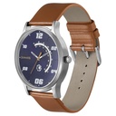 Sonata RPM Quartz Analog with Day and Date Blue Dial Leather Strap Watch for Men