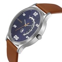 Sonata RPM Quartz Analog with Day and Date Blue Dial Leather Strap Watch for Men