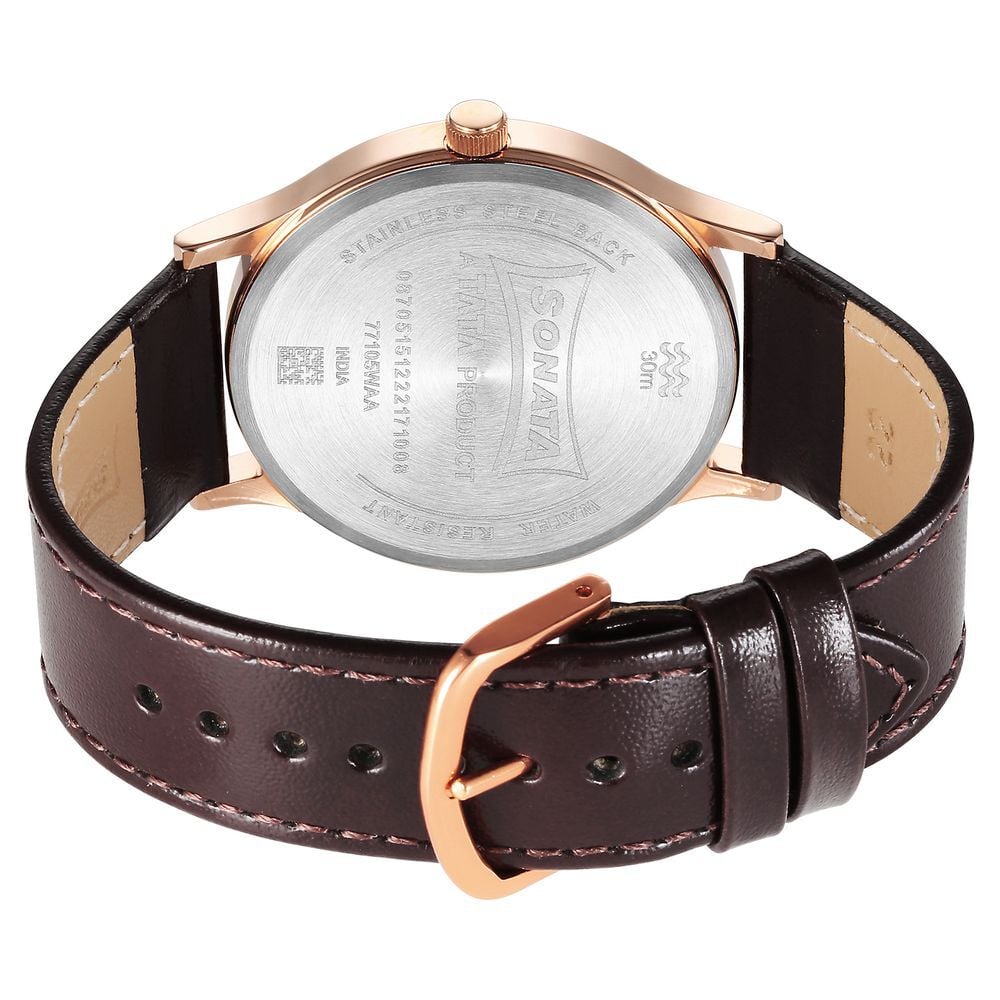 Sonata Quartz Analog Silver Dial Watch for Men