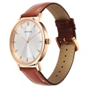 Sonata Utsav Quartz Analog Silver Dial Leather Strap Watch for Men