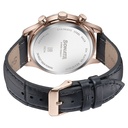 Sonata Wedding Edit Quartz Multifunction Black Dial Leather Strap Watch For Men