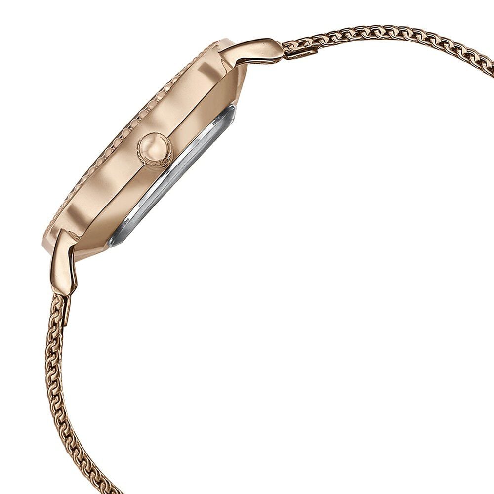 Sonata Quartz Analog White Dial Rose Gold Stainless Steel Strap Watch For Women