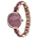 Sonata Wedding Edit Quartz Analog Maroon Dial Stainless Steel With Acetate Strap Watch For Women