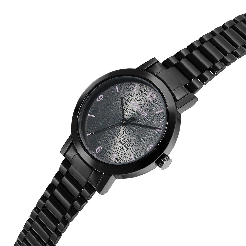 Sonata Ladies Essentials Grey Dial Stainless Steel Strap Watch for Women