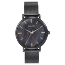 Sonata Quartz Analog Black Dial Black Stainless Steel Strap Watch For Women