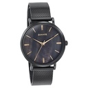 Sonata Quartz Analog Black Dial Black Stainless Steel Strap Watch For Women