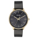 Sonata Quartz Analog Black Dial Black Leather Strap Watch For Women