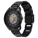 Sonata Unveil Quartz Multifunction Black Dial Stainless Steel Strap Watch for Women
