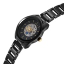 Sonata Unveil Quartz Multifunction Black Dial Stainless Steel Strap Watch for Women