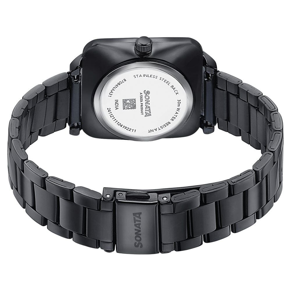Sonata Wedding Edit Quartz Analog Black Dial Stainless Steel Strap Watch For Women