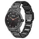 Sonata Women of Steel Black Dial Stainless Steel Strap Watch for Women