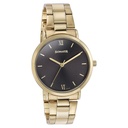 Sonata Quartz Analog Black Dial Golden Stainless Steel Strap Watch For Women