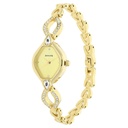 Sonata Quartz Analog Champagne Dial Metal Strap Watch for Women
