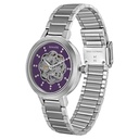 Sonata Unveil Quartz Multifunction Purple Dial Stainless Steel Strap Watch for Women