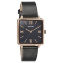 Sonata Quartz Analog Black Dial Black Leather Strap Watch For Women