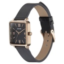 Sonata Quartz Analog Black Dial Black Leather Strap Watch For Women