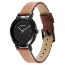 Sonata Essentials Black Dial Leather Strap Watch for Women