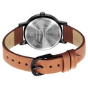Sonata Essentials Black Dial Leather Strap Watch for Women