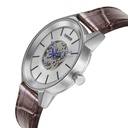 Sonata Quartz Multifunction Silver Dial Leather Strap Watch for Men