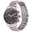 Sonata Quartz Multifunction Black Dial Two Toned Stainless Steel Strap Watch For Men