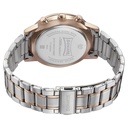 Sonata Quartz Multifunction Black Dial Two Toned Stainless Steel Strap Watch For Men