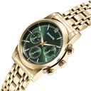 Sonata Wedding Multifunction Green Dial Stainless Steel Strap Watch For Men