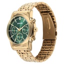Sonata Wedding Multifunction Green Dial Stainless Steel Strap Watch For Men