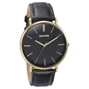 Sonata Quartz Analog Black Dial Black Leather Strap Watch For Men