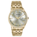 Sonata Wedding Edit Quartz Analog with Date Golden Dial Stainless Steel Strap Watch For Men