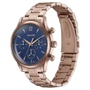 Sonata Wedding Edit Quartz Multifunction Blue Dial Stainless Steel Strap Watch For Men