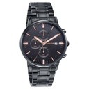 Sonata Wedding Edit Quartz Multifunction Black Dial Stainless Steel Strap Watch For Men