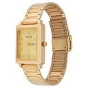 Sonata Quartz Analog with Day and Date Champagne Dial Stainless Steel Strap Watch for Men
