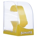 Sonata Quartz Analog with Day and Date Champagne Dial Stainless Steel Strap Watch for Men