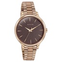 Sonata Wedding Bling Quartz Analog Brown Dial Rose Gold Stainless Steel Strap Watch for Women
