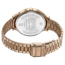 Sonata Wedding Bling Quartz Analog Brown Dial Rose Gold Stainless Steel Strap Watch for Women