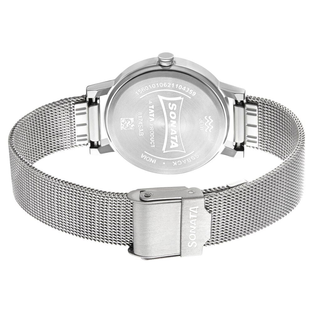 Sonata Linnea Pink Dial Women Watch With Stainless Steel Strap