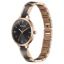 Sonata Quartz Analog Black Dial Two Toned Stainless Steel Strap Watch For Women